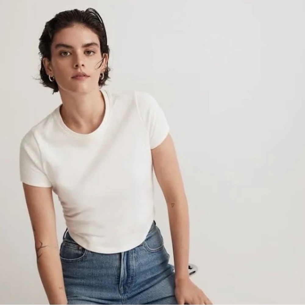 NWT Madewell Heavyweight Jersey Crewneck Tee